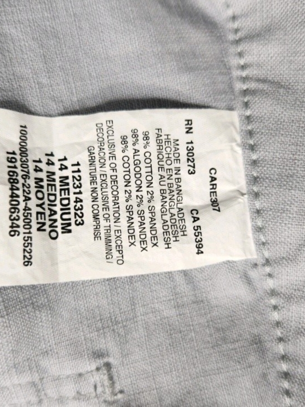 Lee Women’s Size 14 Medium Relaxed Fit High Rise gray Shorts  Stretch NWT 02 - Picture 5 of 6